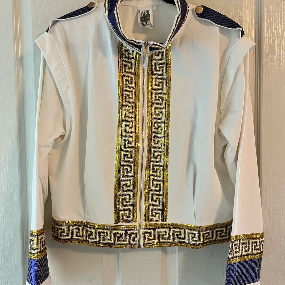 NWOT: Queen of Sparkles LSU band zip-up Size L